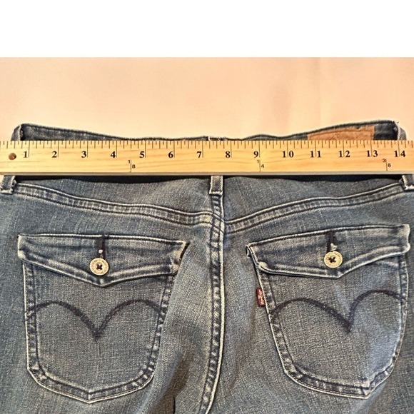 Levi's San Francisco Women Demi Curve Classic Jeans Flare Med Wash Sz 4/27 - Picture 10 of 16
